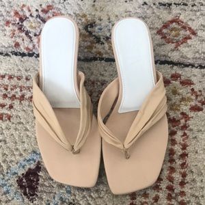 Zara Kitten Heel Thong Sandals